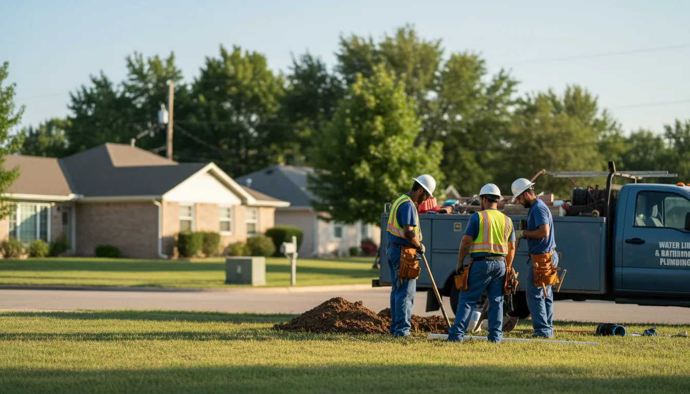 Residential water line and bathroom plumbing service in Concord, AR